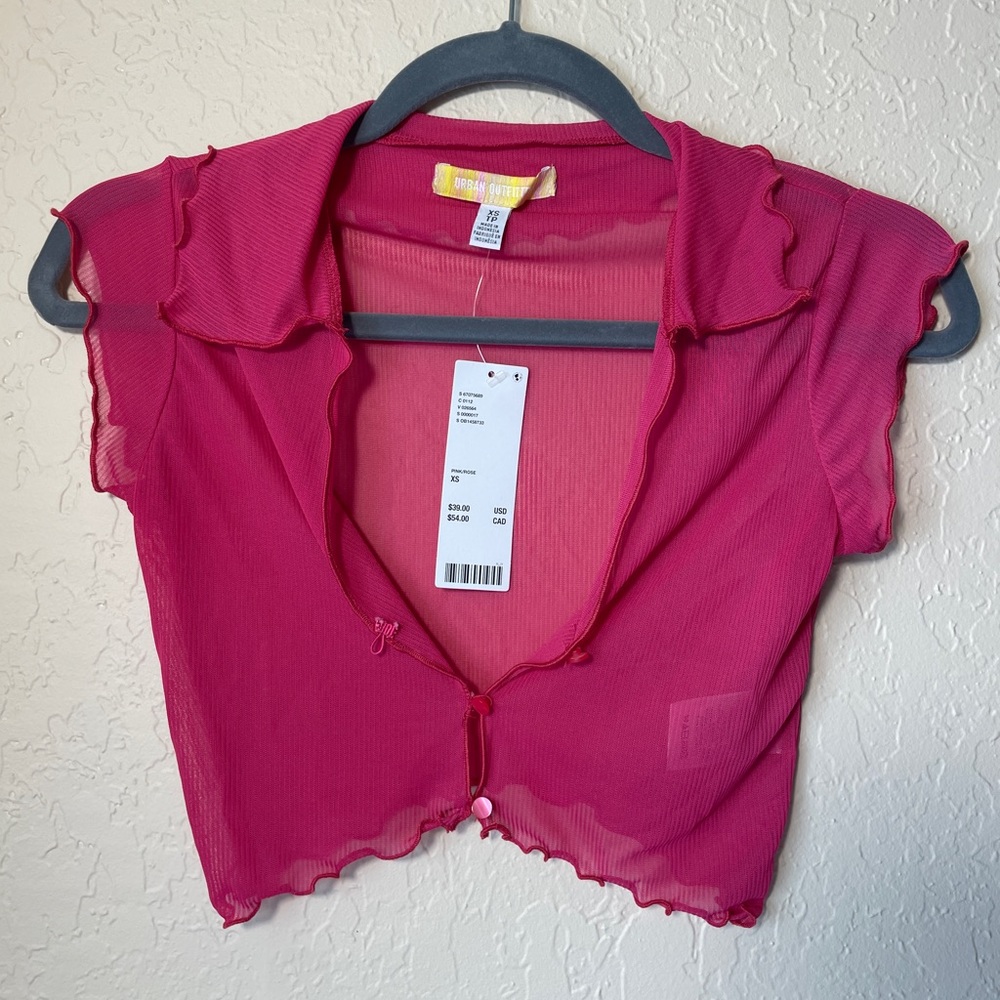 Urban Outfitters Pink Crop Coverup